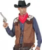 Braune Cowboy Weste mit Fransen im Wildleder Look Größe: Produktbild-Vorschau 3