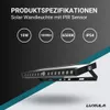 Lampa ścienna LUXULA Solar LED, 10 W, 1000 lm, czujnik PIR, Podgląd zdjęcia produktu 2