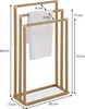 Handtuchhalter KUNO, gold lackiert - freistehender Produktbild-Vorschau 3