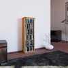 Holz CD DVD Stand Regal Schrank Classic Glastür Produktbild-Vorschau 3