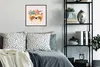 MuchoWow® Gerahmtes Poster Faultier - Blumen - Pastell Produktbild-Vorschau 4