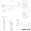 PremiumX 100cm Wandhalter Aluminium zwei Wandplatten SAT Produktbild-Vorschau 4