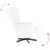 vidaXL Poltrona relax con poggiapiedi in Pelle finta bianca Anteprima dell’immagine prodotto 6