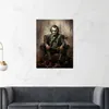 Joker im Anzug sitzend Pop Art Leinwandbild Wandbild Deko Produktbild-Vorschau 2