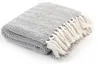vidaXL Throw Bavlnená rybia kosť 160x210 cm Sivá Náhľad obrázku produktu 6
