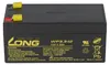 A black rechargeable battery with yellow text and markings. Voir les images du produit