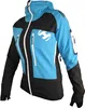A blue and black cycling jacket with a hood. Náhled obrázku produktu