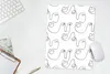 MuchoWow® Mauspad Mousepad Strichzeichnungen - Gesicht - Produktbild-Vorschau 5
