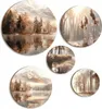 Runde Bilder für die Wand Beige Boho-Set für Schlafzimmer Produktbild-Vorschau 1