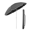 A dark gray umbrella with a white trim and a matching carrying case, displayed on a white background. Produktbild-Vorschau