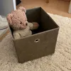 Faltbarer Würfel aus Kordstoff in Khaki - H27 cm Produktbild-Vorschau 10