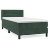 Boxspringbett mit Matratze Dunkelgrün 90x200 cm Samt Produktbild-Vorschau 1