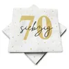 20 Servietten zum 70. Geburtstag 33 x 33 cm - weiß gold Produktbild-Vorschau 1