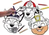 Paw Patrol - Masken beflockt + Filzstifte, zum selber Produktbild-Vorschau 1