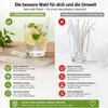 20 Glas Strohhalme + 5 Bürsten Trinkhalme Glashalme Produktbild-Vorschau 4