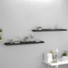 vidaXL Schweberegale 2 Stk. Schwarz 120x23,5x3,8 cm MDF Produktbild-Vorschau 17
