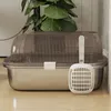 PawHut Katzenklo Edelstahl, offen Katzentoilette mit hohem Produktbild-Vorschau 9