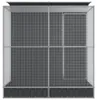 vidaXL Voliéra s nadstavcom strieborná 209 x 203 x 216 cm Náhľad obrázku produktu 5