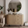 AX LIVING Commode Halay chene Cremona, 1 porte et 3 tiroirs Voir les images du produit 5