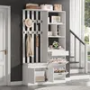 Merax Garderobenschrank mit Schuhschrank und Sitzbank, Produktbild-Vorschau 10