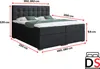 Boxspringbett COLORADO 160x200 cm Kronos 34 Anthrazit Produktbild-Vorschau 4
