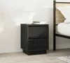 vidaXL Nachttische mit LED-Leuchten 2 Stk. Schwarz 38x34x50 Produktbild-Vorschau 4