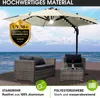 Alu Ampelschirm 300cm beige mit LED-Beleuchtung Produktbild-Vorschau 4