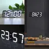 Digitálne nástenné hodiny LED 3D budík domáca dekorácia Náhľad obrázku produktu 4
