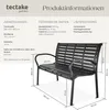 tectake® Gartenbank Pino 3-Sitzer 126 x 62 x 81,5 cm Produktbild-Vorschau 5
