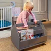 Alavya Home Bücherregal COMET Holz Grau – Fahrbares Regal Produktbild-Vorschau 7