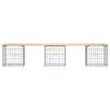 vidaXL Banc de jardin en gabions 203x44x42 cm Pin massif Voir les images du produit 3
