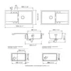 Technical drawings and measurements of a sink. Produktbild-Vorschau
