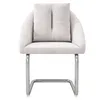 A single beige chair with silver legs on a white background. Náhľad obrázku produktu