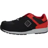 Side view of a black and red safety shoe. Produktbild-Vorschau