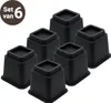 JustValue Möbelerhöher 6er-Set Schwarz – 13 cm – Max. 900 Produktbild-Vorschau 11