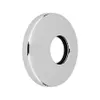A chrome-plated rosette with a central hole, presented on a white background. Produktbild-Vorschau