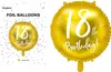 Ballo in foil per il 18° compleanno, dorato, 45 cm Anteprima dell’immagine prodotto 7