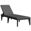 vidaXL Chaise longue Anthracite 186x60x29 cm PP Voir les images du produit 1