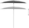 Mezzo ombrellone con asta 180x90 cm antracite Anteprima dell’immagine prodotto 4