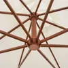 vidaXL Ampelschirm 300x300 cm Holzmast Weiß Produktbild-Vorschau 3