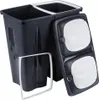 Excellent Houseware Pattumiera a 2 scomparti, plastica, Anteprima dell’immagine prodotto 10