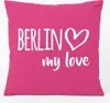 Huuraa Kissen Berlin my love 40x40cm mit Füllung Fuchsia Produktbild-Vorschau 1