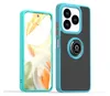 A product shot of a phone case with a ring holder, shown next to a phone. Produktbild-Vorschau
