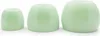 Three green silicone earbud tips of varying sizes are arranged in a row on a white background. Produktbild-Vorschau