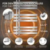 LuxeBath Designový koupelnový radiátor, 500x1000 mm, chrom, Náhled obrázku produktu 5