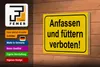 Holzschild Hinweis 18x12cm Anfassen und füttern verboten Produktbild-Vorschau 4