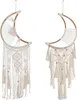 Závěsná dekorace Home ESPRIT krémová přírodní boho macramé Náhled obrázku produktu 1
