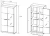 Wohnwand LINK Eiche Sonoma – 2x Vitrine + TV-Lowboard + Produktbild-Vorschau 9