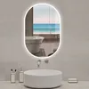 Miroir LED ovale 50x80cm, tricolore + anti-buée + dimmable Voir les images du produit 1