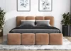 A bedroom scene with a bed, pillows, and decorative plants. Produktbild-Vorschau